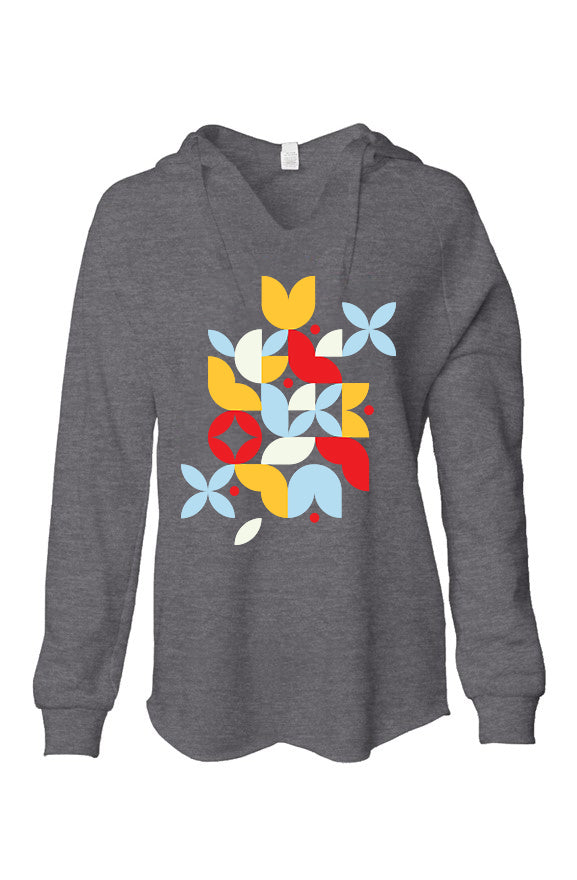 Womens Lightweight Wash Hooded Sweatshirt